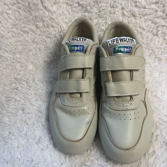 Propet Men's Life Walker Strap Comfort Walking Shoes Leather Beige Size 7 - Picture 2 of 11